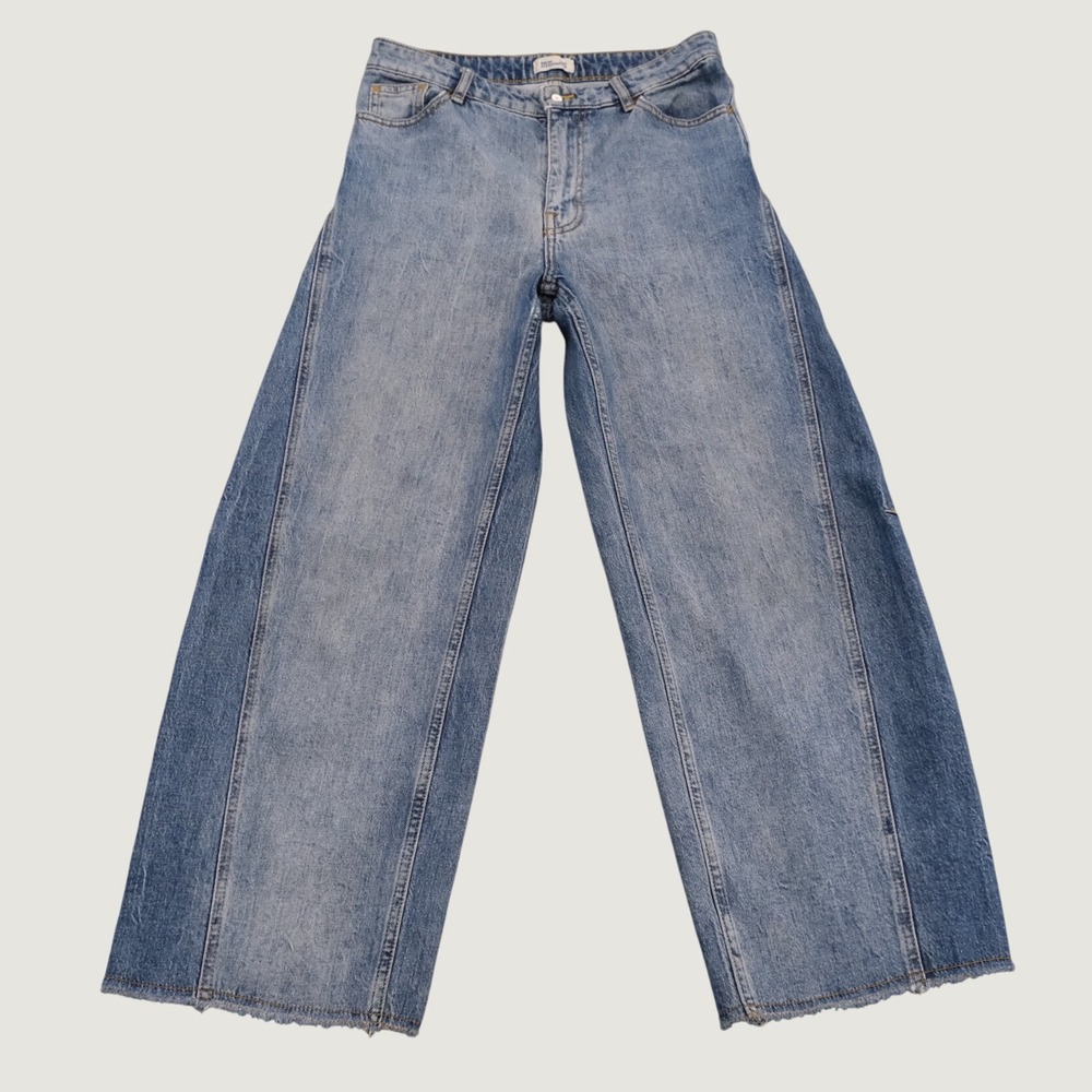 Baum und Pferdgarten Naima Jeans Womens Blue Two Tone Wide Leg 36 Streetwear